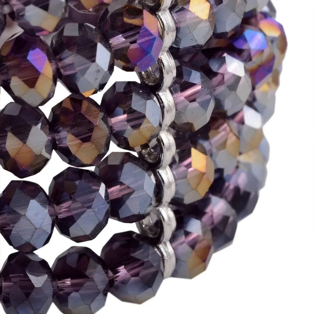 Bracelet Simulated Amethyst Set of 2